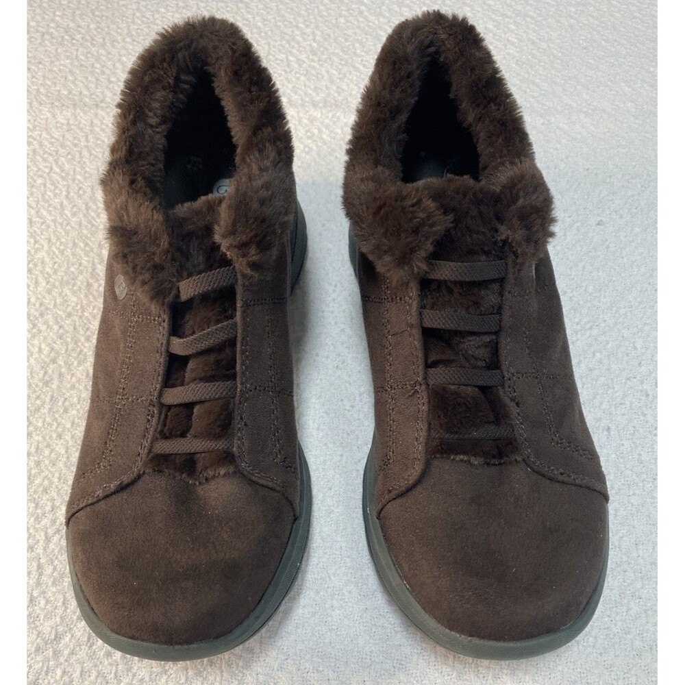 BZees Golden Faux Fur-Lined Ankle Boots - Women's 9M